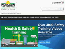 Tablet Screenshot of paragon-training.com